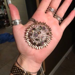 Sunflower abstract necklace